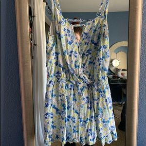 Strappy open back romper